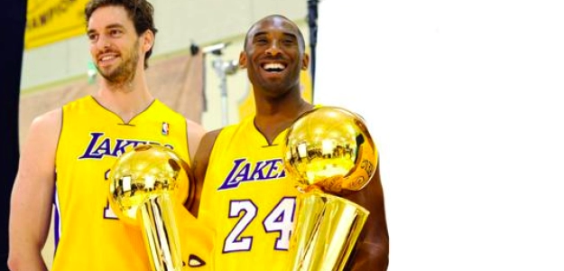 Pau Gasol y Kobe Bryant, en su época en Los Angeles Lakers.