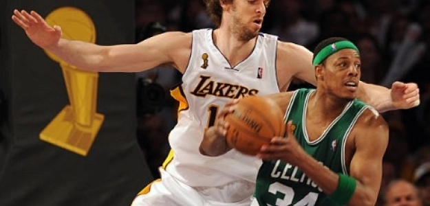 Paul Pierce y Pau Gasol, ex jugadores de la NBA.