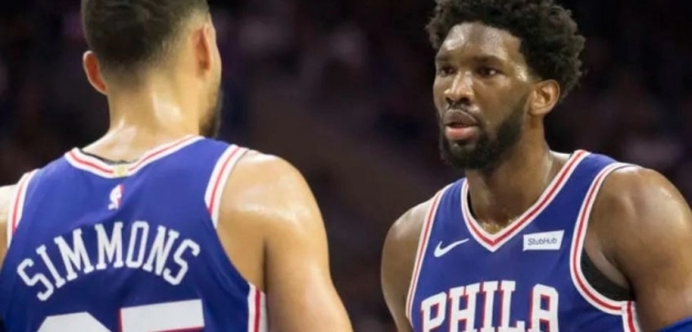 Joel embiid y Ben Simmons durante un encuentro con Philadelphia Sixers "Foto: Sir Charles In Charge"