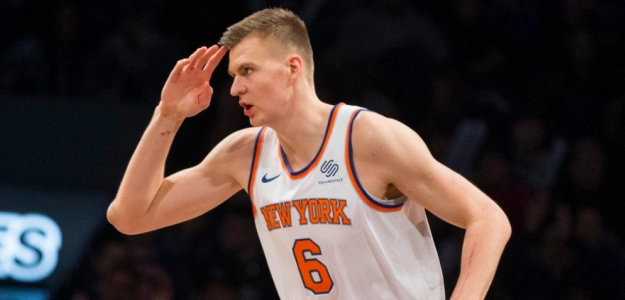 Porzingis, con la camiseta de los Knicks.