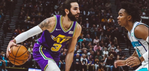 Ricky Rubio firmó un gran encuentro ante los Hornets. Foto: @utahjazz