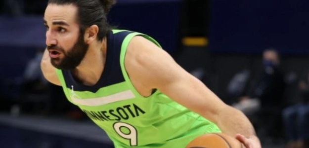 Ricky Rubio sube el balón con los Timberwolves "Foto: NBA.com"
