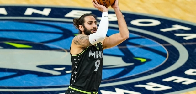 Ricky Rubio, con la camiseta de Minnesota Timberwolves. 
