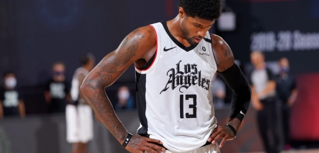 Paul George en un partido con Los Angeles Clippers.