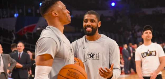 Russell Westbrook y Kyrie Irving, en un All Star.