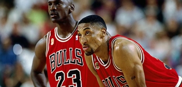 Michael Jordan y Scottie Pippen, ex compañeros en Chicago Bulls.