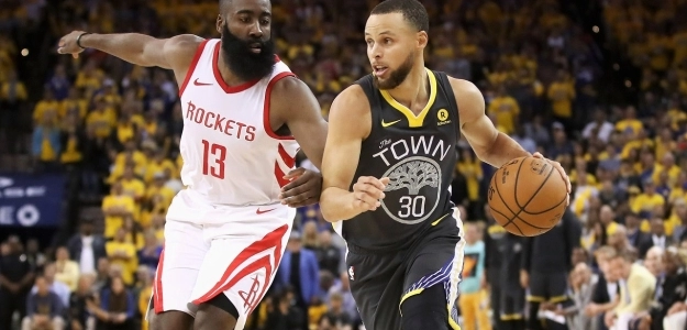 James Harden y Stephen Curry, en las últimas Finales del Oeste