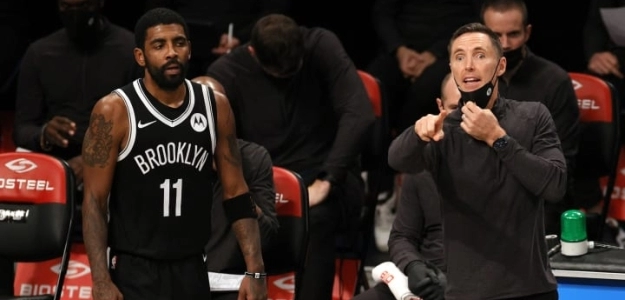 Kyrie Irving y Steve Nash, estrella y entrenador de Brooklyn Nets.