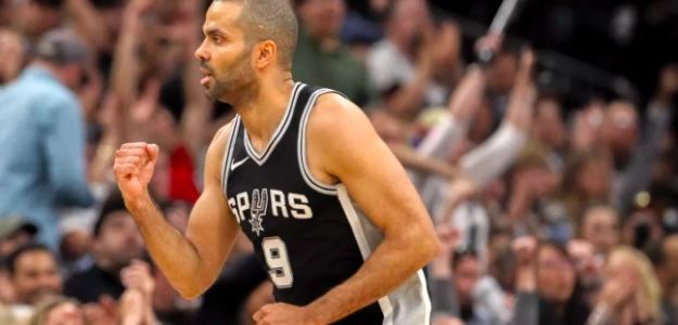 Tony Parker, con la camiseta de los Spurs.