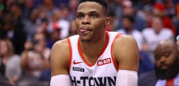Russell Westbrook en un partido con los Houston Rockets.