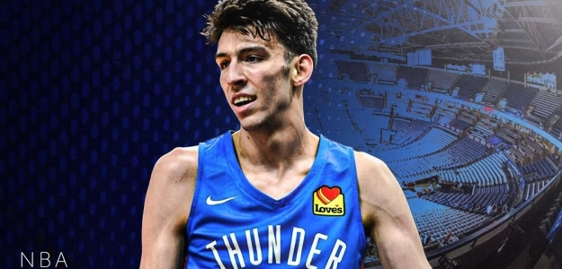 Chet Holmgren, con la camiseta de OKC.