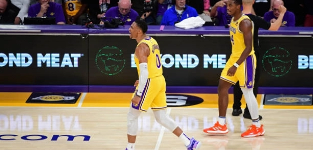 Russell Westbrook, banquillo Lakers. Foto: gettyimages