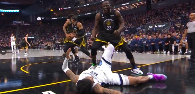 Draymond Green celebra ante Ja Morant.