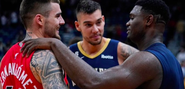 Zion Williamson departe con Willy y Juancho Hernangómez.