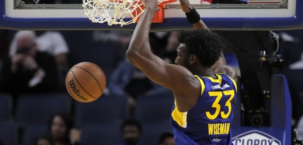 James Wiseman, con la camiseta de Santa Cruz Warriors.