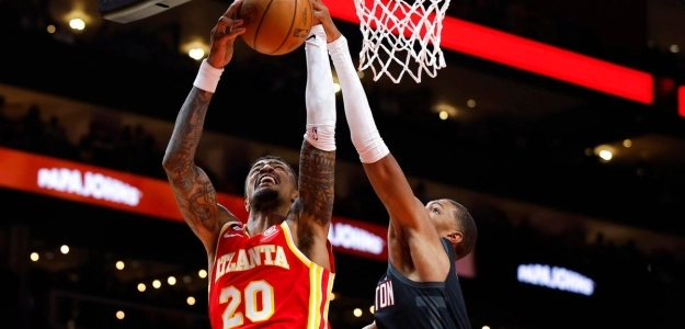 John Collins, en un partido contra Houston Rockets