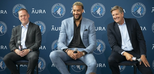 Presentación de Rudy Gobert con los Minnesota Timberwolves