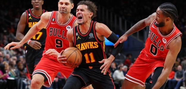 Trae Young, en un partido contra Chicago Bulls