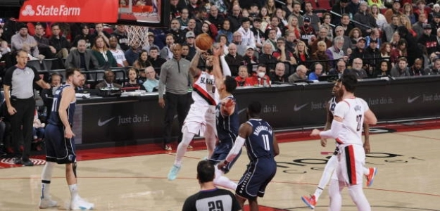 Portland Trail Blazers gana a Mavs de Doncic. Foto. gettyimages