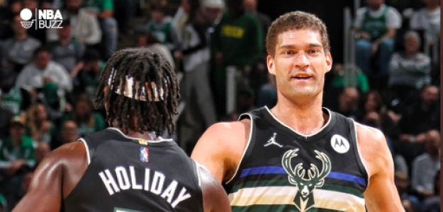 Brook Lopez y Jrue Holiday, estrellas de los Bucks.