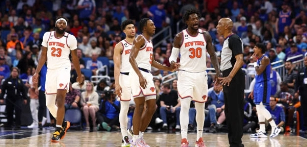 Julius Randle, mal gesto con compañero de Knicks. Foto: gettyimages