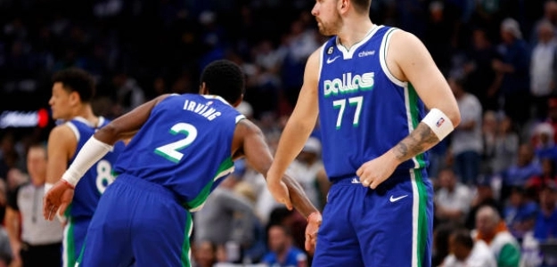 Irving y Doncic, partido histórico contra Sixers. Foto: gettyimages