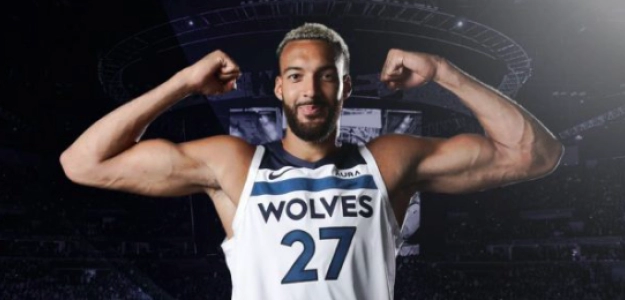 Rudy Gobert, con la camiseta de Minnesota Timberwolves