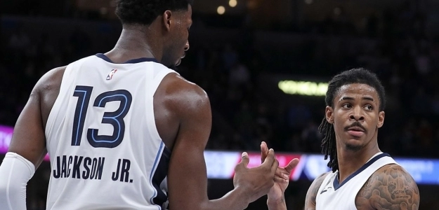 Jaren Jackson Jr y Ja Morant, jugadores de Memphis Grizzlies.