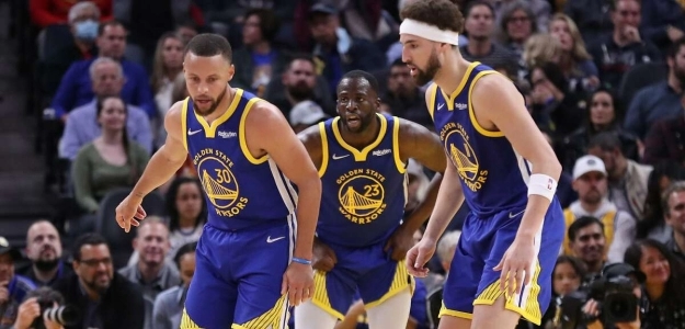 Stephen Curry, Draymond Green y Klay Thompson