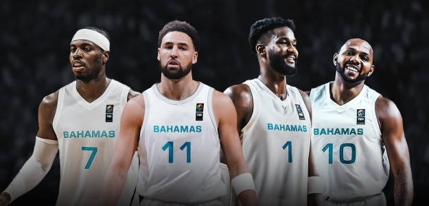 Buddy Hield, Klay Thompson, Deandre Ayton y Eric Gordon