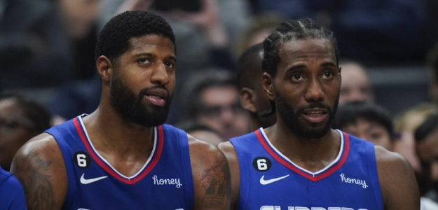 Kawhi Leonard y Paul George, jugadores de Los Angeles Clippers. 