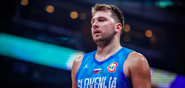 Luka Doncic no pudo evitar la derrota de Eslovenia. 