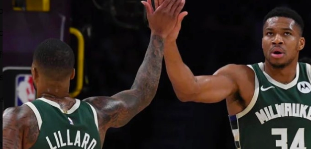Damian Lillard y Giannis Antetokounmpo, estrellas de Milwaukee Bucks