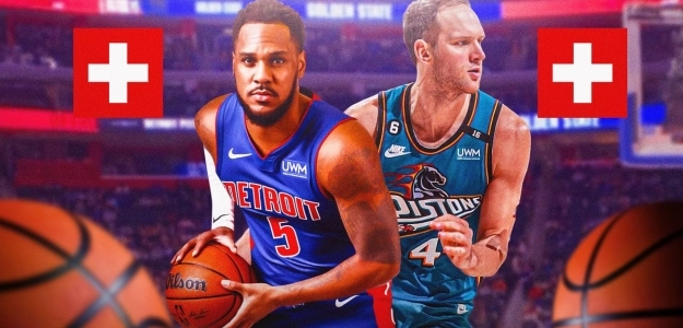 Monte Morris y Bojan Bogdanovic