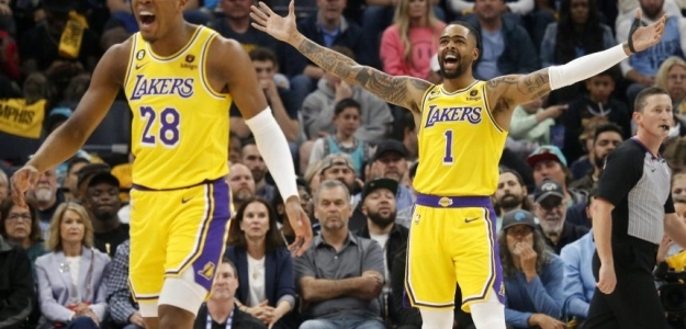 Rui Hachimura y D'Angelo Russell