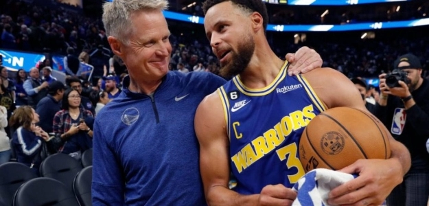 Steve Kerr y Stephen Curry