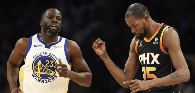 Kevin Durant y Draymond Green, excompañeros de Golden State Warriors. 