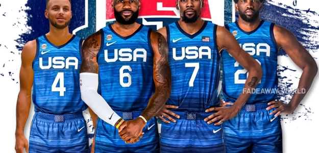 Stephen Curry, LeBron James, Kevin Durant y Joel Embiid