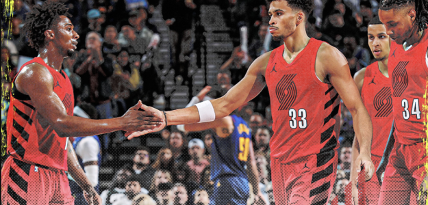 Los Blazers salieron con 5 novatos de inicio