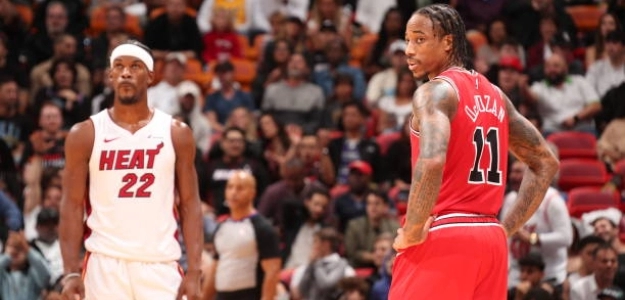 Claves y pronósticos play-in NBA 2024. Miami Heat y Chicago Bulls. Foto: gettyimages