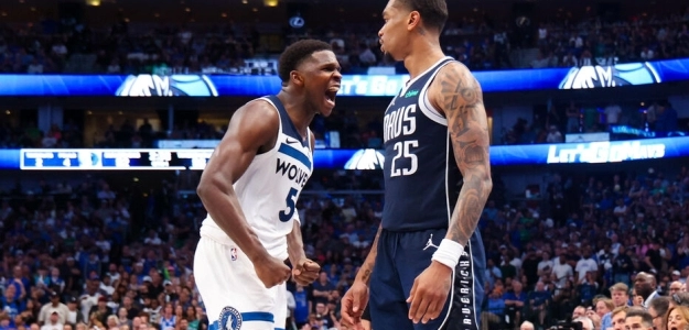 Anthony Edwards, gritándole en la cara a PJ Washington