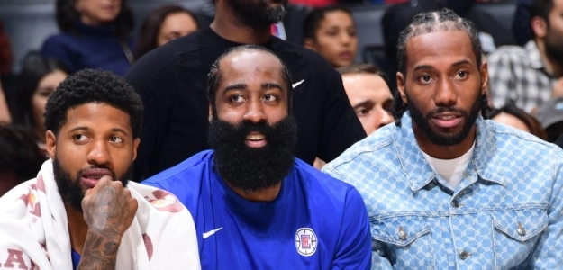 Paul George, James Harden y Kawhi Leonard