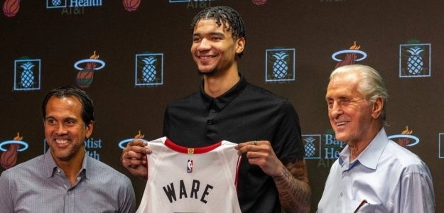 Kel'el Ware, jugador de Miami Heat elegido en el NBA Draft 2024.