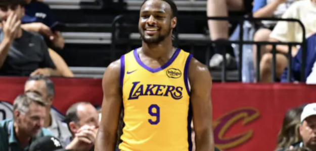 Bronny James, jugador de Los Angeles Lakers. 