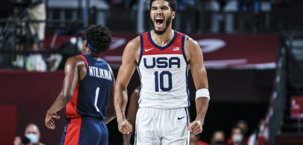 Jayson Tatum, con la camiseta del Team USA.