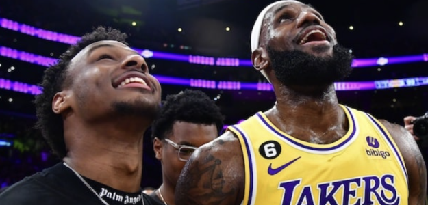 LeBron James, junto a Bronny James: compis en Los Angeles Lakers.