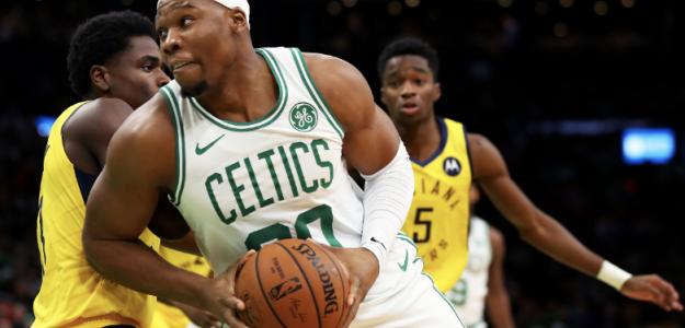 Yabusele, with the Boston Celtics jersey.