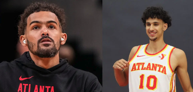 Trae Young and Zaccharie Risacher, stars of the Atlanta Hawks.