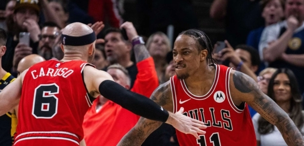 DeMar DeRozan y Alex Caruso, ex jugadores de Chicago Bulls.