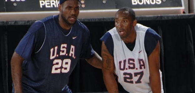 LeBron James and Kobe Bryant